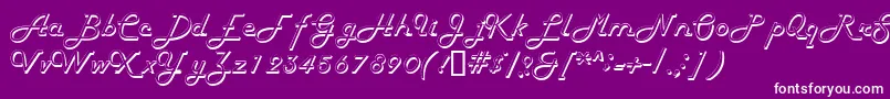 HarlondbNormal Font – White Fonts on Purple Background