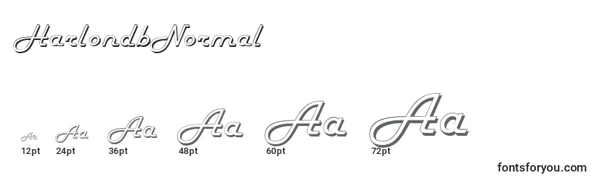 HarlondbNormal Font Sizes