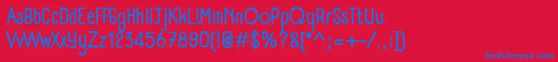 PanforteRegular Font – Blue Fonts on Red Background