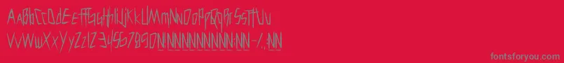 Cutthroatclawmarks Font – Gray Fonts on Red Background