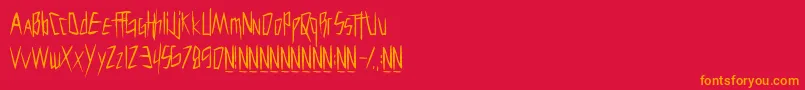 fuente Cutthroatclawmarks – Fuentes Naranjas Sobre Fondo Rojo