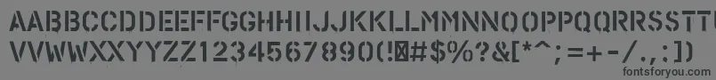 PfstampsproPaint-fontti – mustat fontit harmaalla taustalla