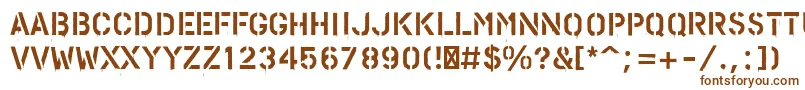 Шрифт PfstampsproPaint – коричневые шрифты