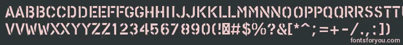 フォントPfstampsproPaint – 黒い背景にピンクのフォント
