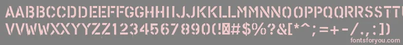 Шрифт PfstampsproPaint – розовые шрифты на сером фоне