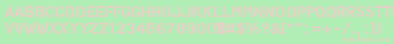 フォントPfstampsproPaint – 緑の背景にピンクのフォント