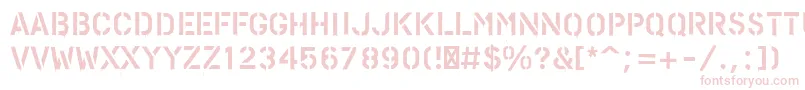 Шрифт PfstampsproPaint – розовые шрифты на белом фоне