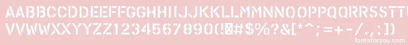 PfstampsproPaint-Schriftart – Weiße Schriften auf rosa Hintergrund