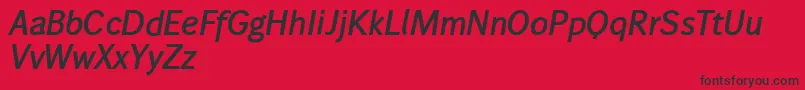 Police Wendelinhalbfettkursiv – polices noires sur fond rouge