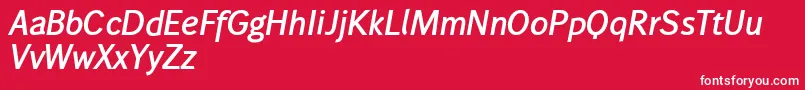 Wendelinhalbfettkursiv Font – White Fonts on Red Background