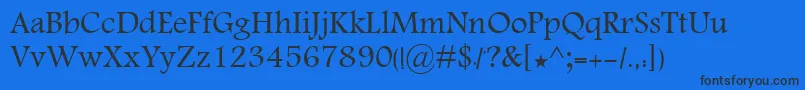 KhalaadSima-fontti – mustat fontit sinisellä taustalla