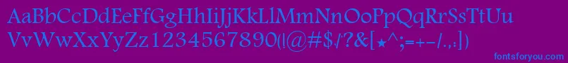 フォントKhalaadSima – 紫色の背景に青い文字