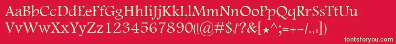 KhalaadSima Font – Green Fonts on Red Background