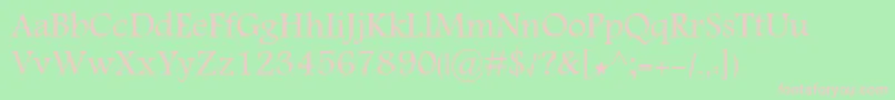 KhalaadSima-fontti – vaaleanpunaiset fontit vihreällä taustalla