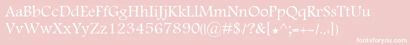 KhalaadSima-fontti – valkoiset fontit vaaleanpunaisella taustalla
