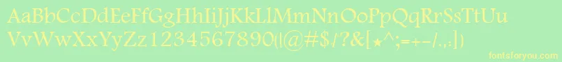 KhalaadSima Font – Yellow Fonts on Green Background