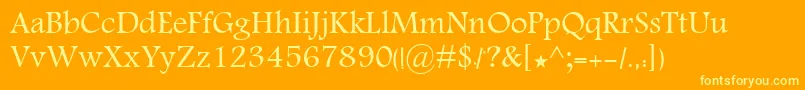 KhalaadSima Font – Yellow Fonts on Orange Background