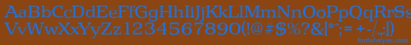 PenthouseserialRegular Font – Blue Fonts on Brown Background