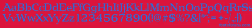 PenthouseserialRegular Font – Blue Fonts on Red Background