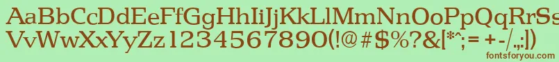 PenthouseserialRegular Font – Brown Fonts on Green Background