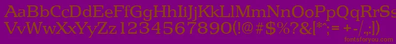 PenthouseserialRegular Font – Brown Fonts on Purple Background