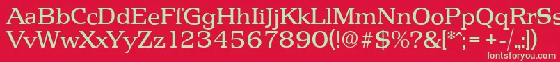 PenthouseserialRegular Font – Green Fonts on Red Background