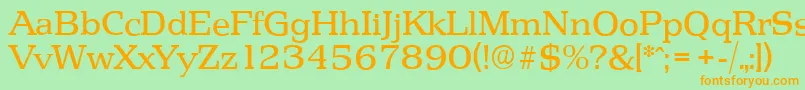 PenthouseserialRegular Font – Orange Fonts on Green Background