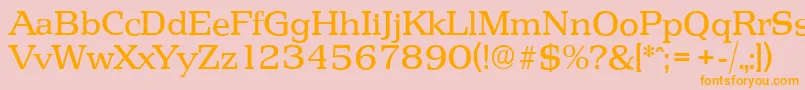 PenthouseserialRegular Font – Orange Fonts on Pink Background