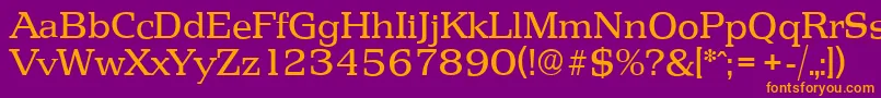 PenthouseserialRegular Font – Orange Fonts on Purple Background