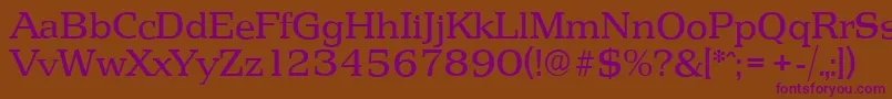 PenthouseserialRegular Font – Purple Fonts on Brown Background