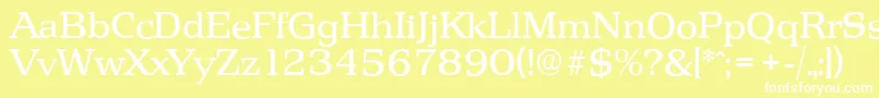 PenthouseserialRegular Font – White Fonts on Yellow Background