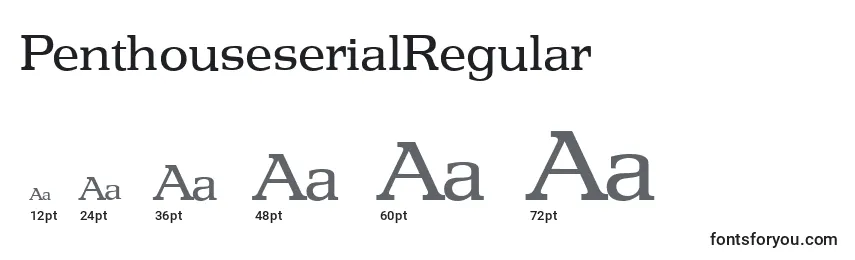 Размеры шрифта PenthouseserialRegular