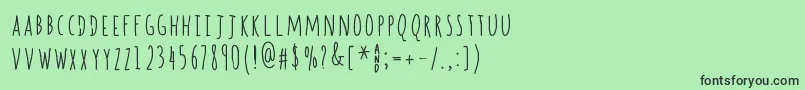 SpillBeans Font – Black Fonts on Green Background