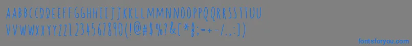 SpillBeans Font – Blue Fonts on Gray Background