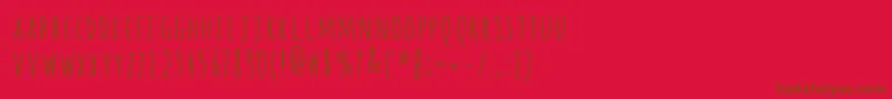 SpillBeans Font – Brown Fonts on Red Background