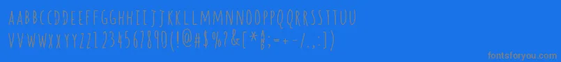 SpillBeans Font – Gray Fonts on Blue Background
