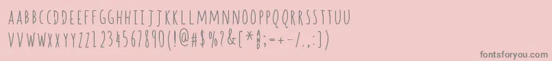 Więcej informacji o czcionce SpillBeans Czcionka SpillBeans – szare czcionki na różowym tle