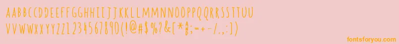 SpillBeans Font – Orange Fonts on Pink Background