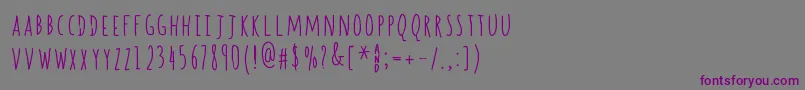 SpillBeans Font – Purple Fonts on Gray Background