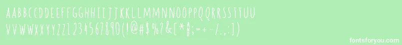 SpillBeans Font – White Fonts on Green Background