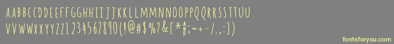 SpillBeans Font – Yellow Fonts on Gray Background