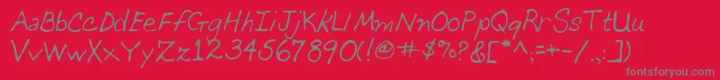 フォントLehn069 – 赤い背景に灰色の文字