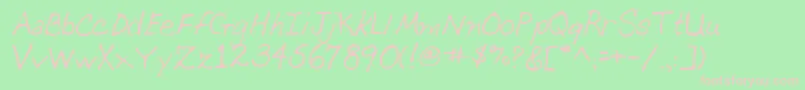 Lehn069 Font – Pink Fonts on Green Background