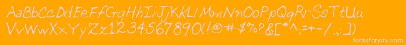 Lehn069-Schriftart – Rosa Schriften auf orangefarbenem Hintergrund