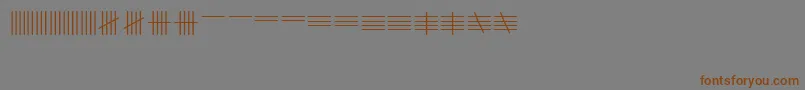 Czcionka TallyMark – brązowe czcionki na szarym tle