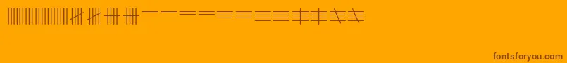 TallyMark Font – Brown Fonts on Orange Background