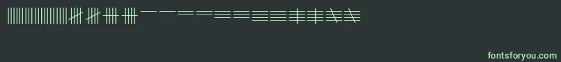 Fonte TallyMark – fontes verdes em um fundo preto