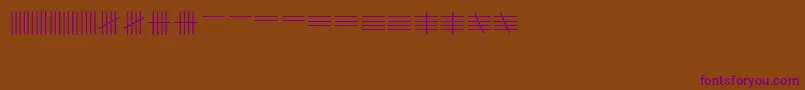 TallyMark Font – Purple Fonts on Brown Background