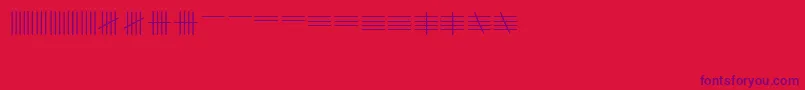 TallyMark-fontti – violetit fontit punaisella taustalla