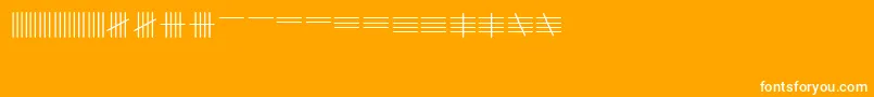 フォントTallyMark – オレンジの背景に白い文字